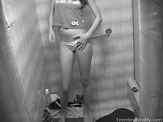 Take a look at this voyeur episode of a cute teen named Aliska. She has no idea that there was a hidden camera set up in her baths. It captures anything as this sweetheart disrobes and gets willing for her hawt, steamy shower. We get a great look at her delicate teen body and much more